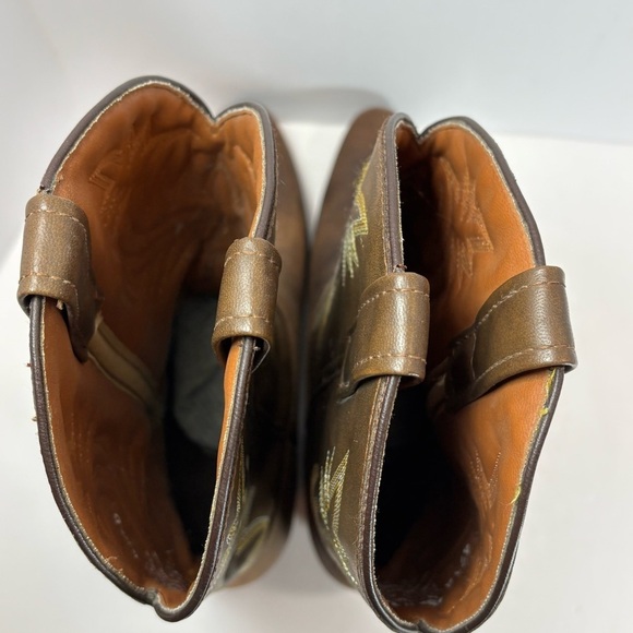 Laredo Boots Mens Brown Embroidered Leather Cowboy Western Outdoor Sz 9.5D #4212 main image 6
